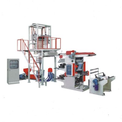 2 Colors Flexo Printing Machine Inline Film Blowing Machine Plastic Bag PE OPP PVC